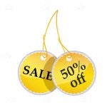 Glossy Yellow Sale Tags